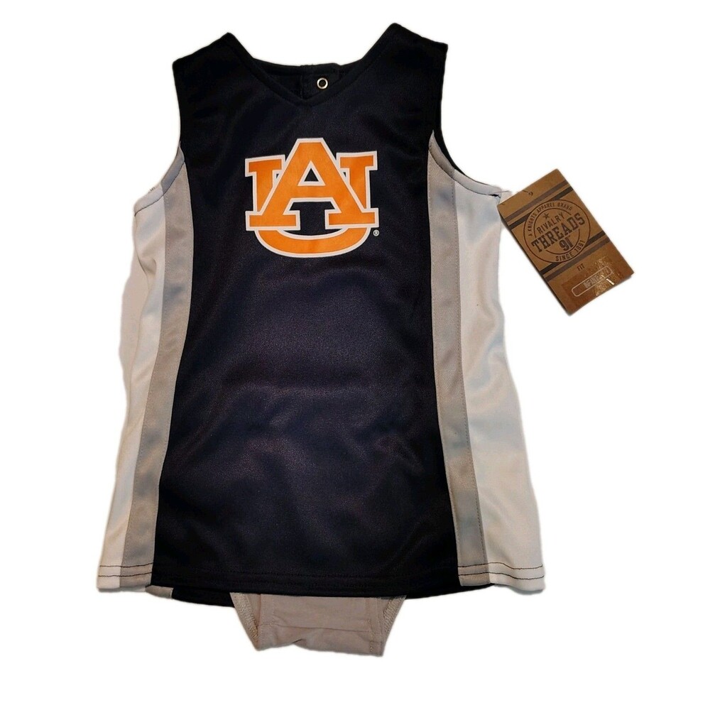 NEW RIVALRY THREADS AUBURN 2 Piece Toddler Cheerleading Outfit Uniform Size 18M